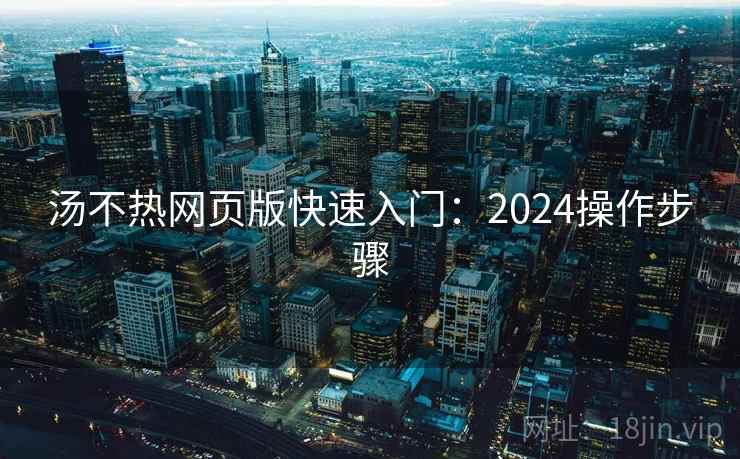 汤不热网页版快速入门：2024操作步骤